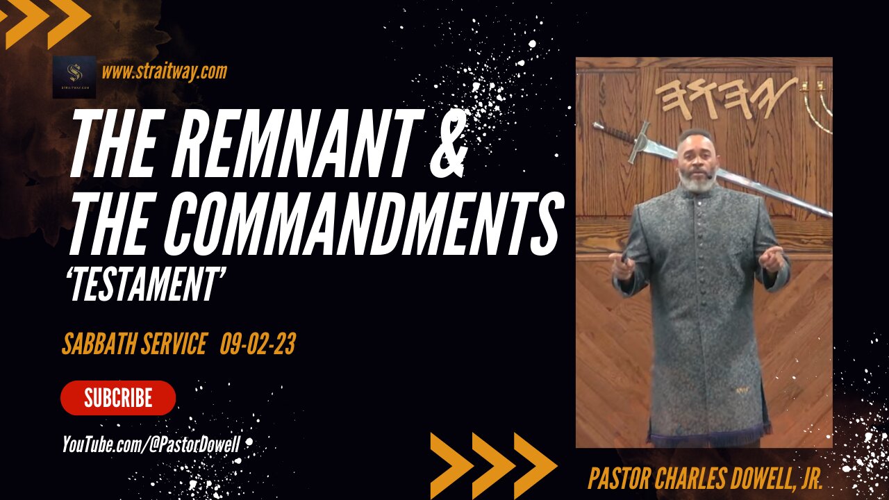 Sabbath Service 2023-09-02 | The Remnant & The Commandments 'Testament' |