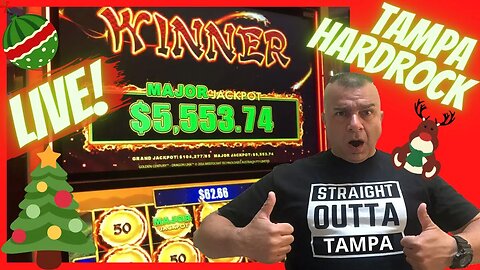 🔴LIVE! Slot Play From Hardrock Tampa Christmas Eve!