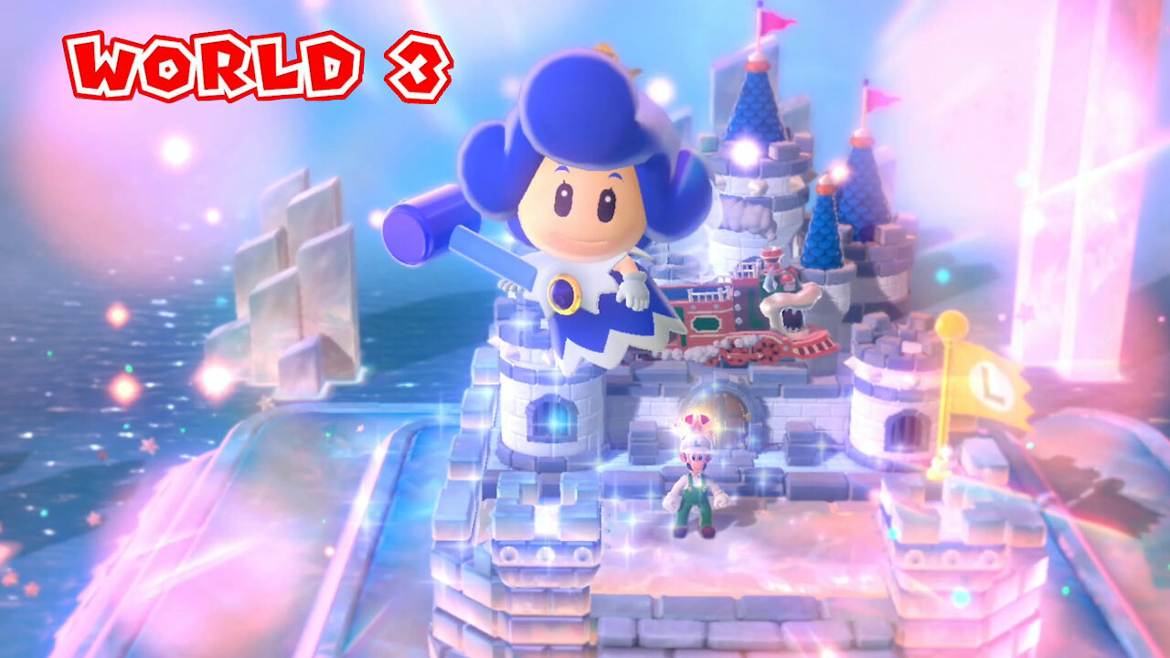Super Mario 3D World - 2 Player Gameplay - Part 3 World 3 - Nintendo Switch