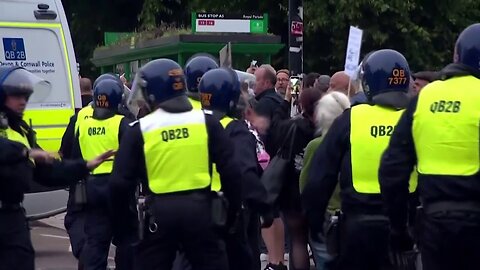 Protests In Plymouth, England, United Kingdom