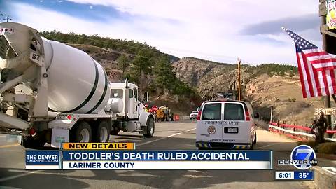 Toddler's death in Big Thompson Canyon ruled accidental