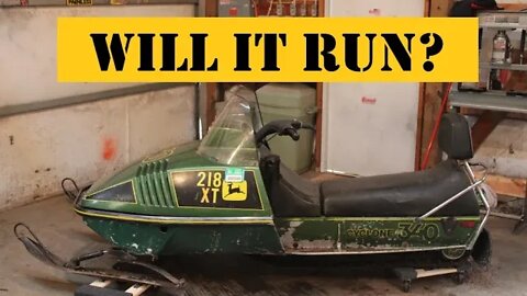 Will it run? 1979 John Deere Cyclone 340. VINTAGE SNOWMOBILE REVIVAL.