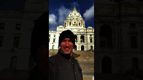 At the capital of Minnesota! Coldest place yet!