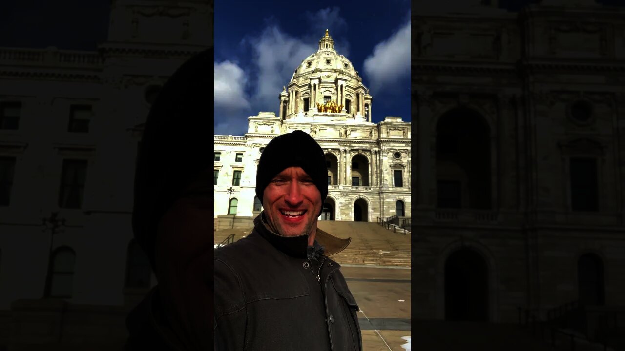 At the capital of Minnesota! Coldest place yet!