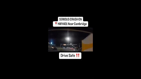 Crazy Crash On Highway 401 Cambridge