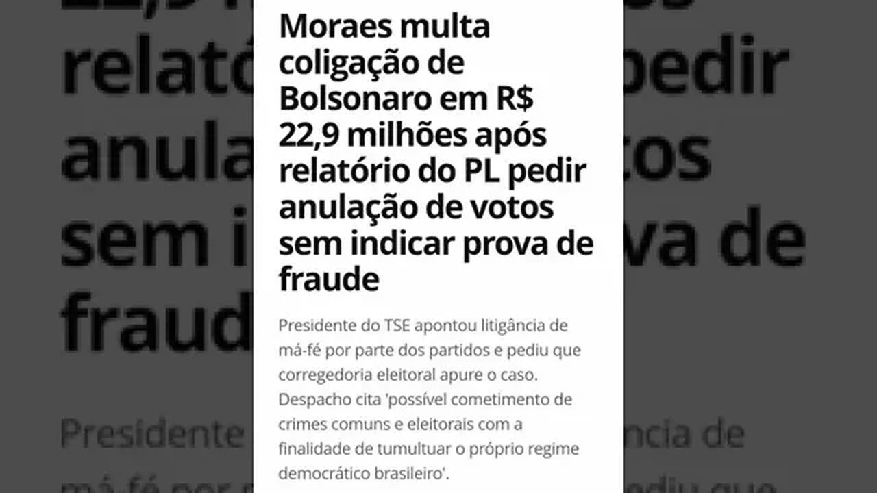 PL FOI MULTAD0 EM 22 MILHÕES #shorts