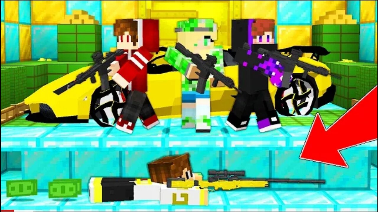 I AM A SNIPER MILLIONAIRE Vs 3 HUNTERS in Minecraft!