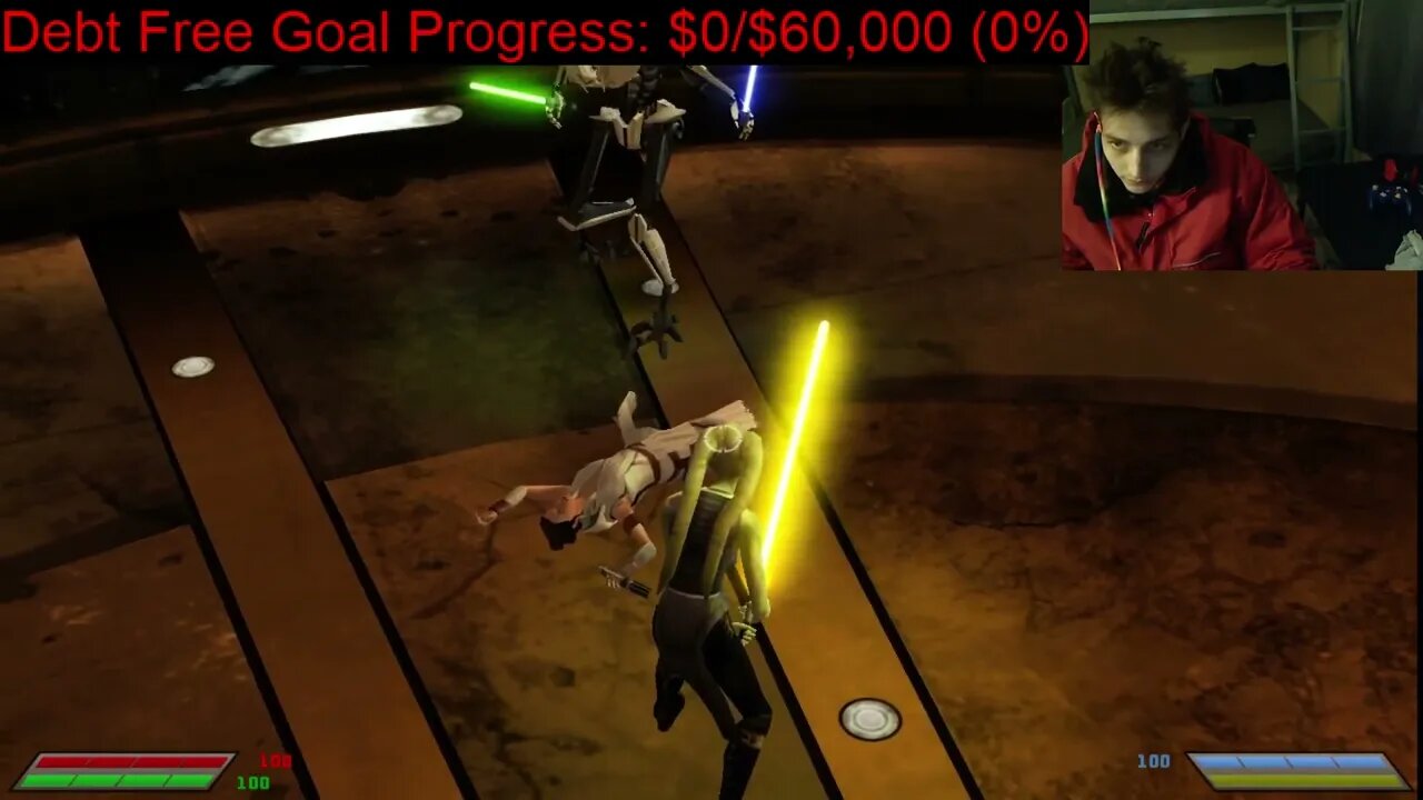 General Grievous VS Rey Skywalker In A Battle With Commentary In Star Wars Jedi Knight Jedi Academy