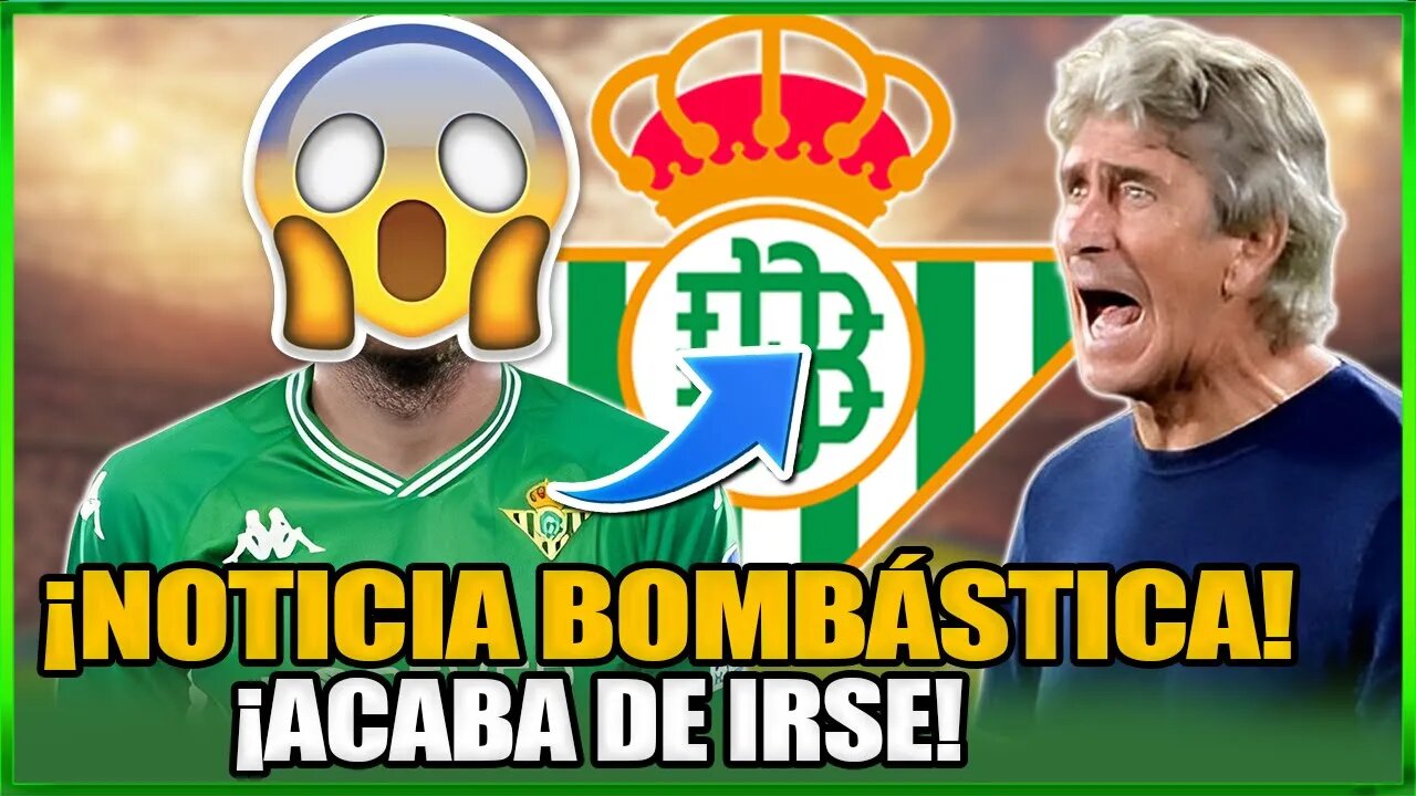 š£Ā”BOMBA!Ā”NOTICIA EXPLOSIVA! UN JUGADOR CLAVE DEL BETIS DEPORTIVO SORPRENDE AL MUNDO FUTBOLĆSTICO!
