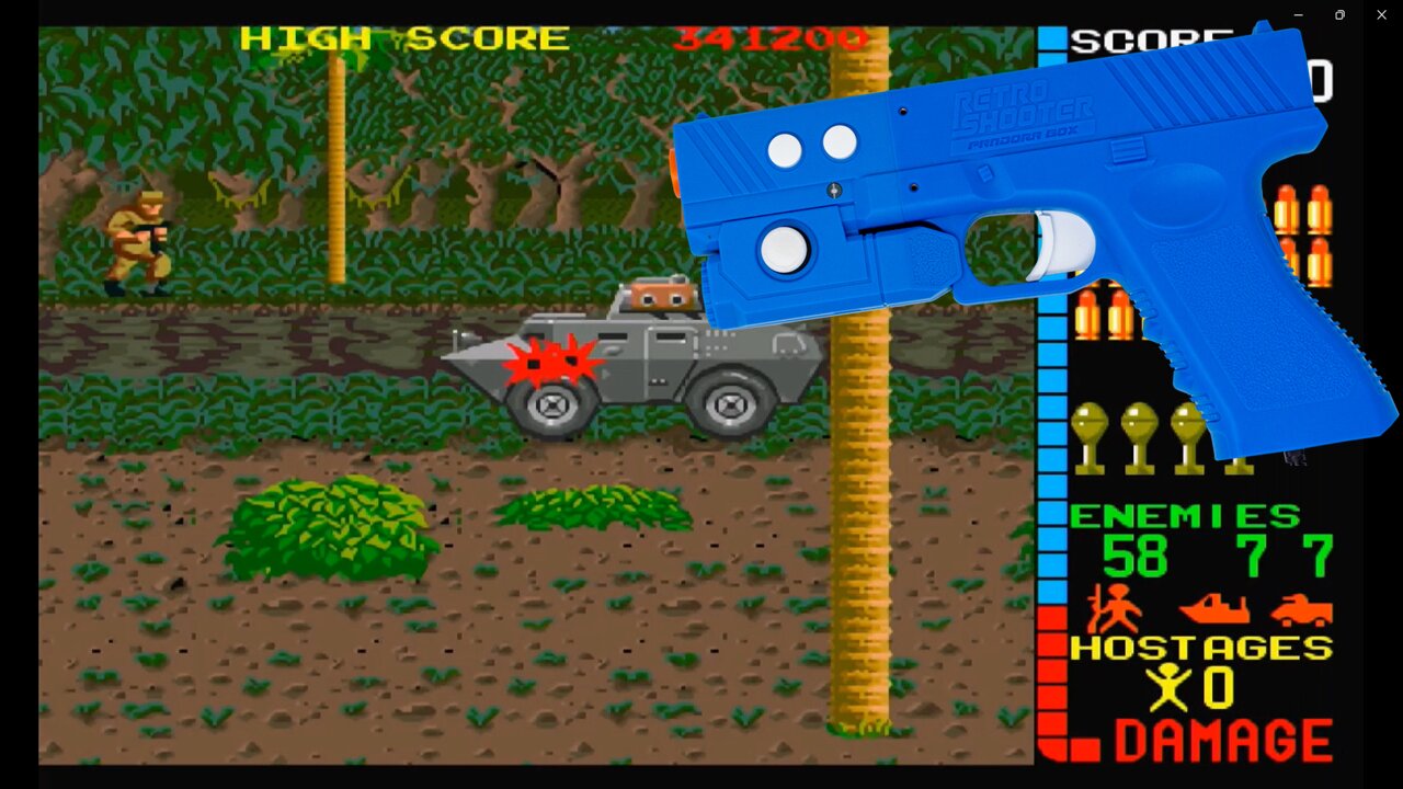 Operation Wolf Arcade longplay with lightgun