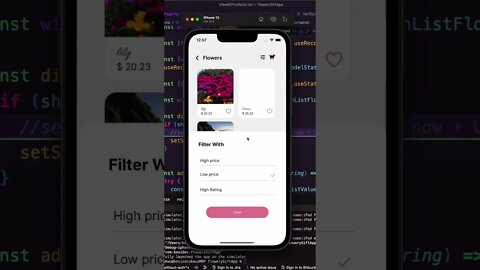 Gifts Product Orders filtering | React Native 2022 | TypeScript | JavaScript | CSS | iOS | Android