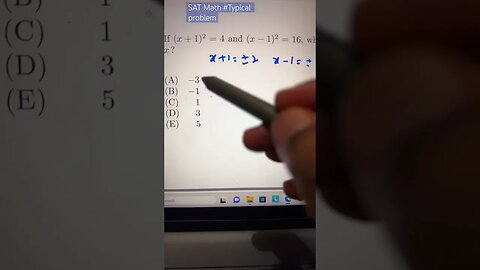 Solving for x’ typical SAt Math Q on algebra #youtubeshorts #mathtrick #math #satmath#algebra