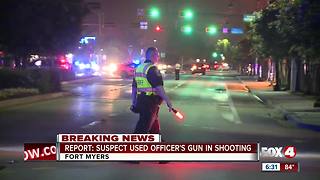Report: Suspect used officer's gun in shooting