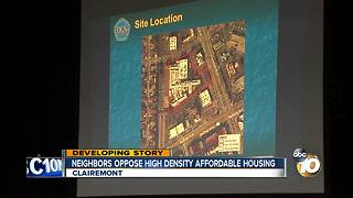 Clairemont residents oppose affordable housing building