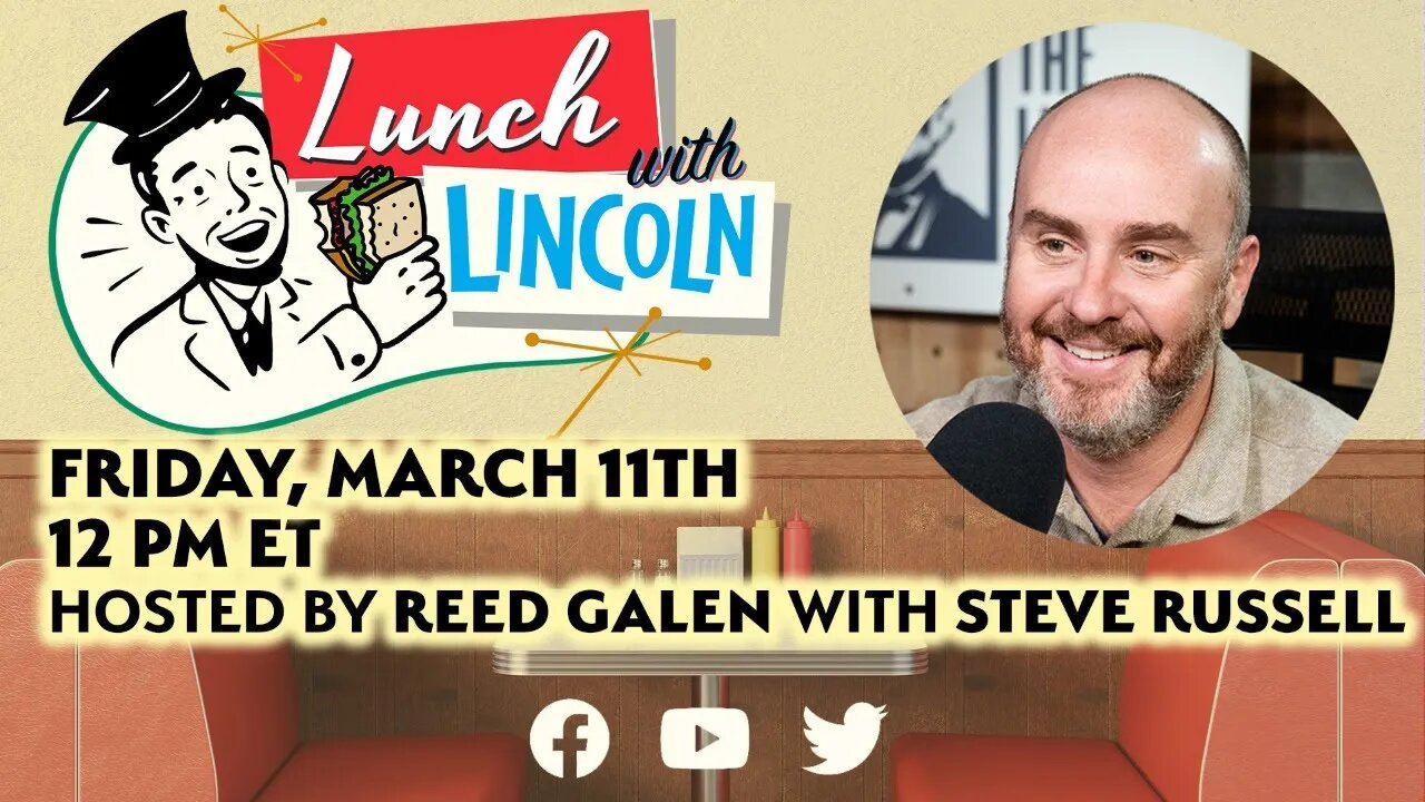 TUNE IN: FRIDAY at 12 PM ET: Fmr. Congressman & Combat Vet Steve Russell joins Lunch with Lincoln.