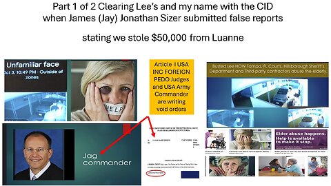 Helping the CID Clear my name when James Sizer, said I stole $50,000 from my ADA Client, Luanne