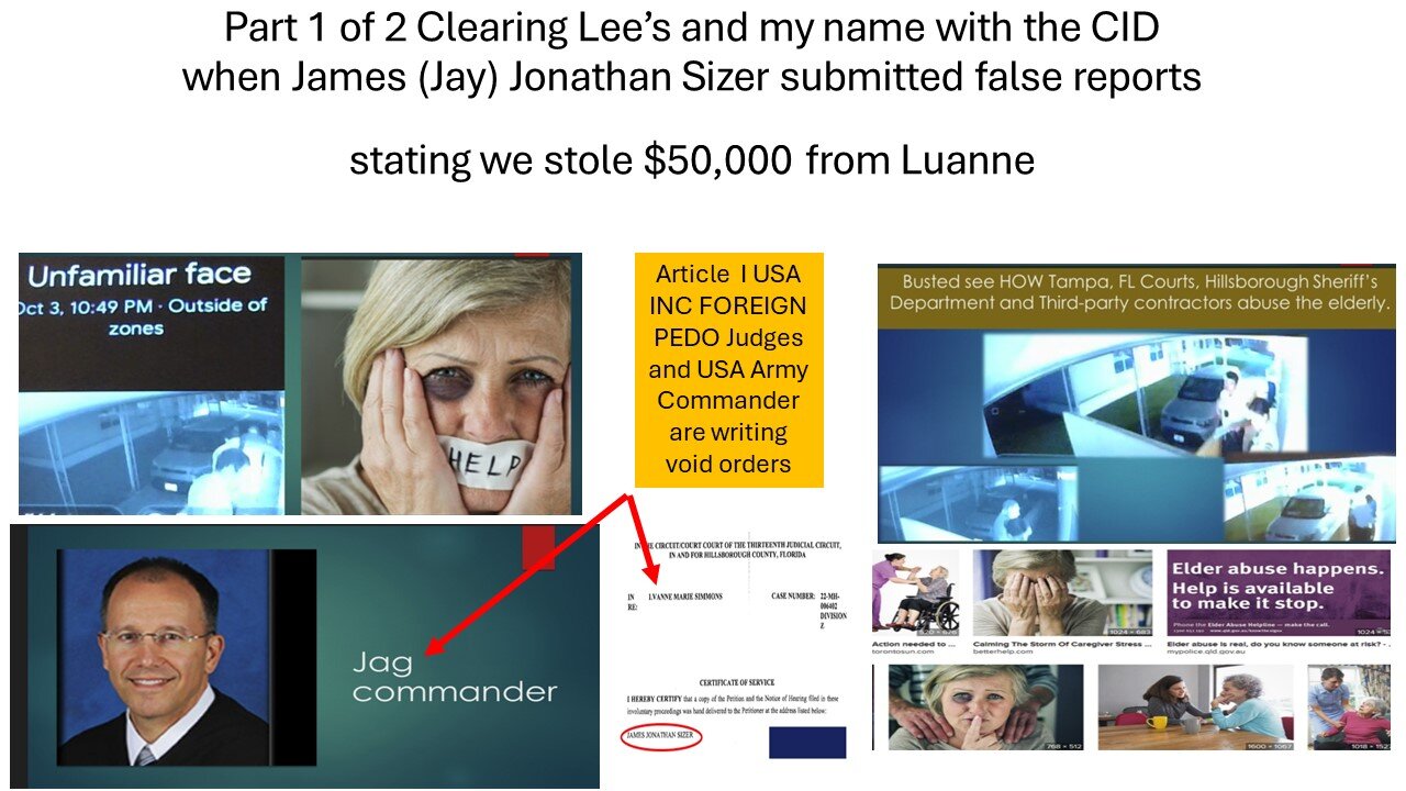 Helping the CID Clear my name when James Sizer, said I stole $50,000 from my ADA Client, Luanne