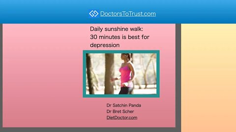 Satchin Panda & DietDoctor.com: Blue light receptors and countering DEPRESSION #shorts