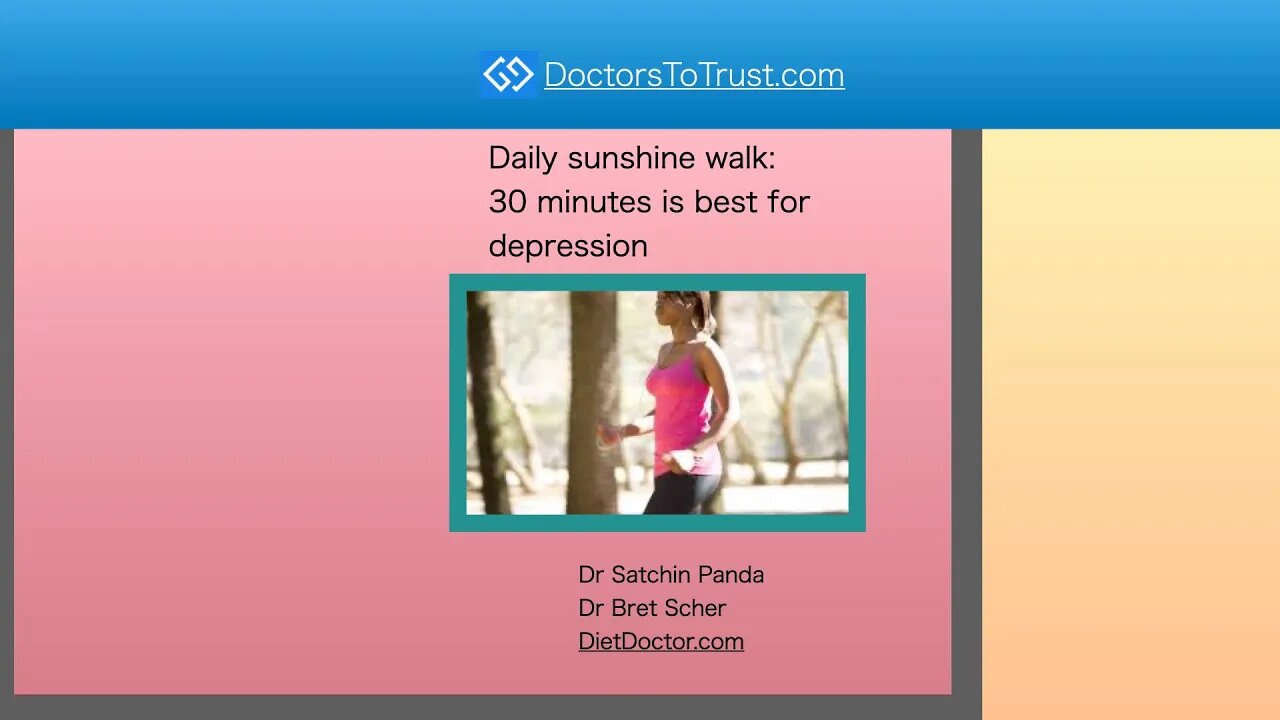 Satchin Panda & DietDoctor.com: Blue light receptors and countering DEPRESSION #shorts