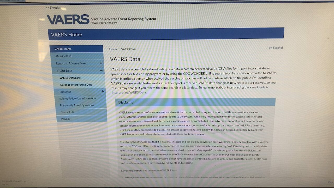 Vaers website changed their disclaimer in July 2019