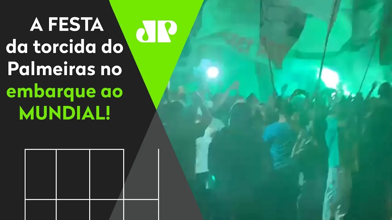 RUMO AO CATAR! OLHA a FESTA da torcida do Palmeiras no embarque ao MUNDIAL!