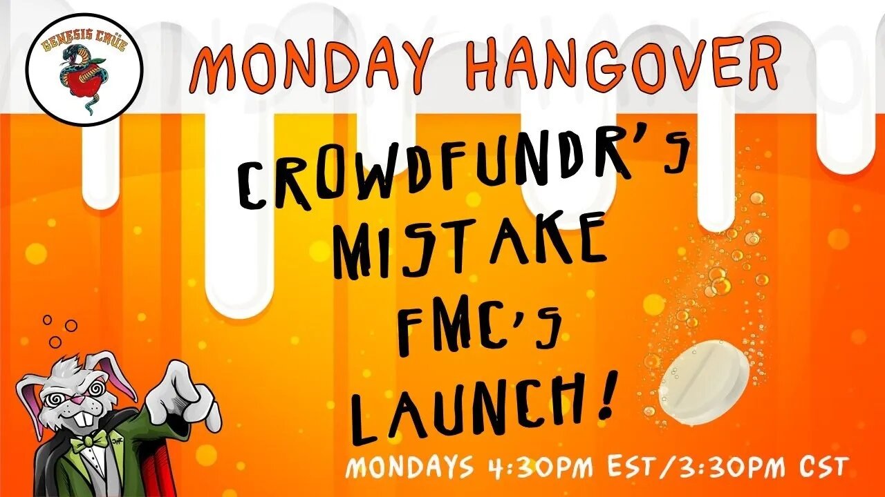 Crowdfundr's Mistake/FMC's Launch: The Monday HangOver Episode 1