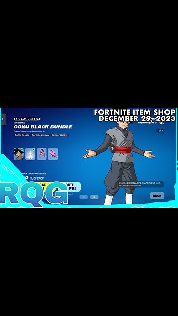 GOKU BLACK IS BACK! FORTNITE ITEM SHOP (December 29, 2023)