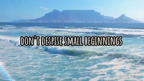 This message is reaching you right on time!(Don’t Despise Small Beginnings)