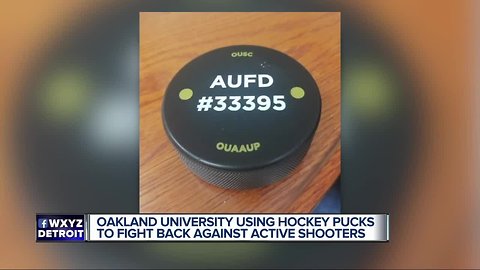 Oakland University using hockey pucks to fight back against active shooters