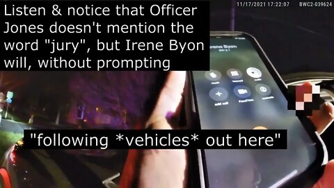 POLICE FOOTAGE OF THE NBC REPORTER FOLLOWING JURY BUS.