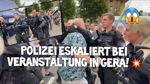 Polizei ESKALIERT bei Sommerfest in Gera völlig😱💥Jürgen Elsässer-Martin Sellner-Compact Verbot