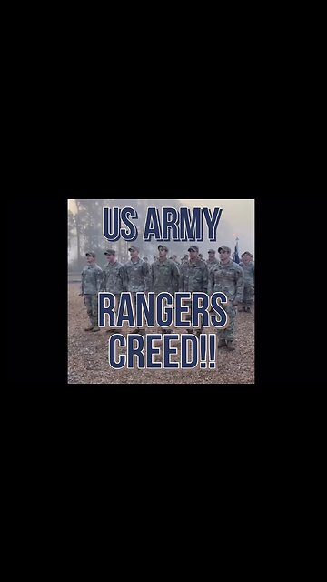 Awesome Video!! - US ARMY - THE RANGERS CREED!! #usarmy #usmilitary #rangers @LawAndCrimeNews