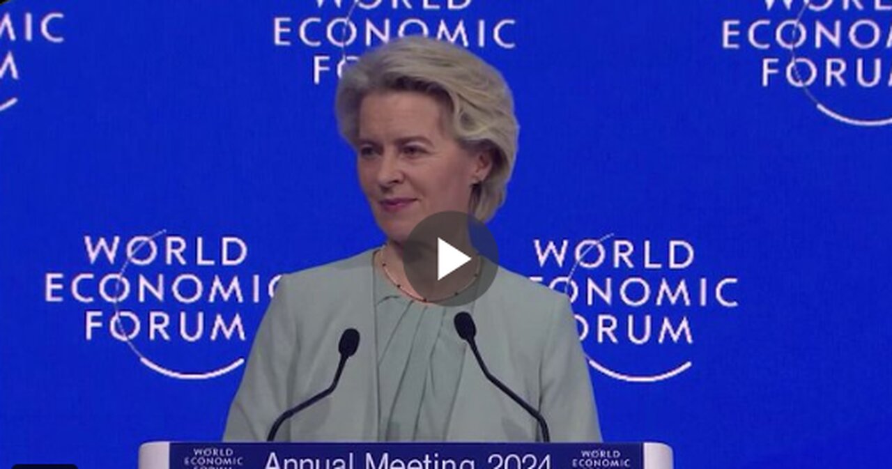 "This is a time to build trust." Ursula von der Leyen, speaking at the WEF's...