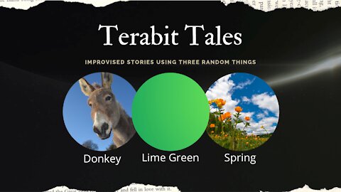 A donkey in a lime green springtime.