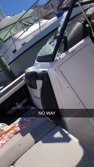 Epic fail: Girl crashes her dad's boat