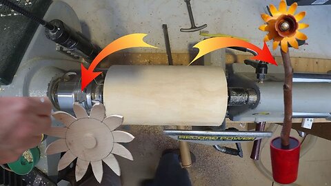 amazing skills Woodturning wooden flower