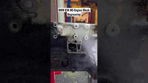 BMW E34 M5 Engine Block Degreasing #diy #bmw #cars #bmwm5 #bmwe34 #restoration #automotive #engine