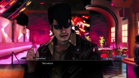 Like a Dragon Gaiden - Chapter 2 Talk To Receptionist In Fighter's Lounge: Hammerhead and Akame Chat