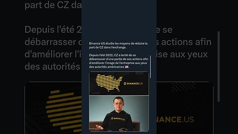 Binance US étudie les moyens de réduire la part de CZ dans l'exchange.