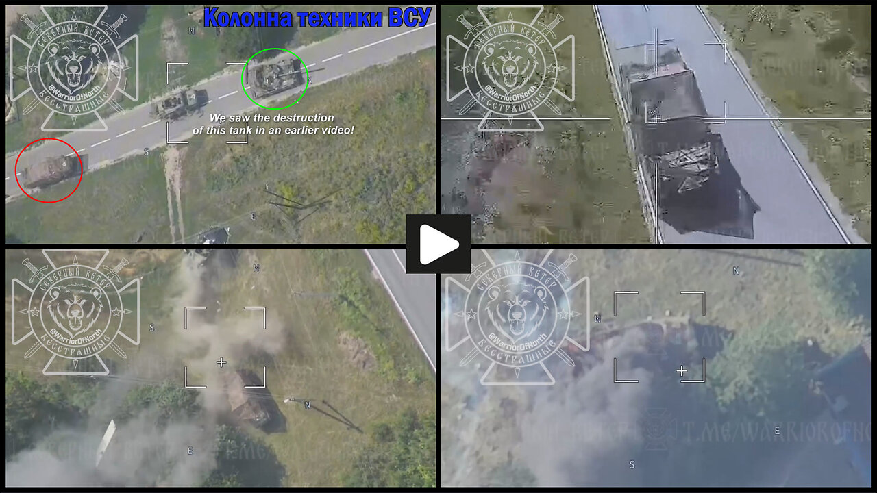 Kursk region: Russian Lancet UAV burns more Ukrainian armored vehicles