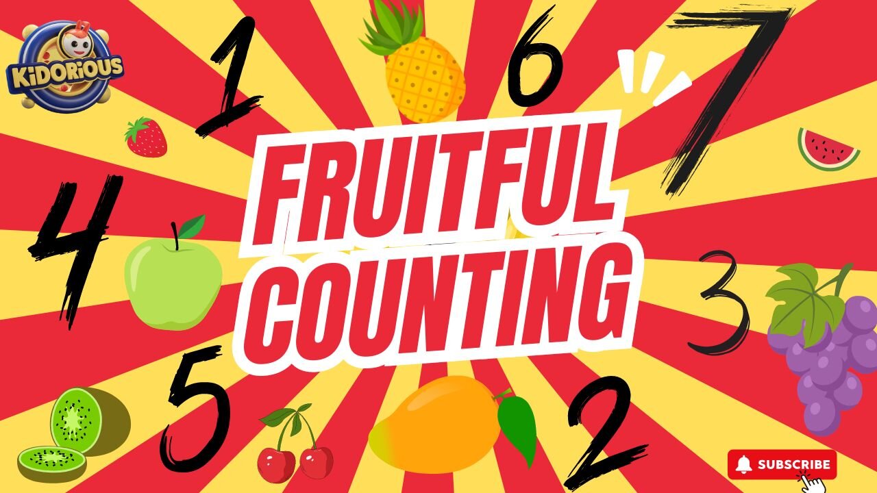 Fruity Counting Nursery Rhymes For Babies | Number Song For Kids | Fun Learning #rhymes #kidorious