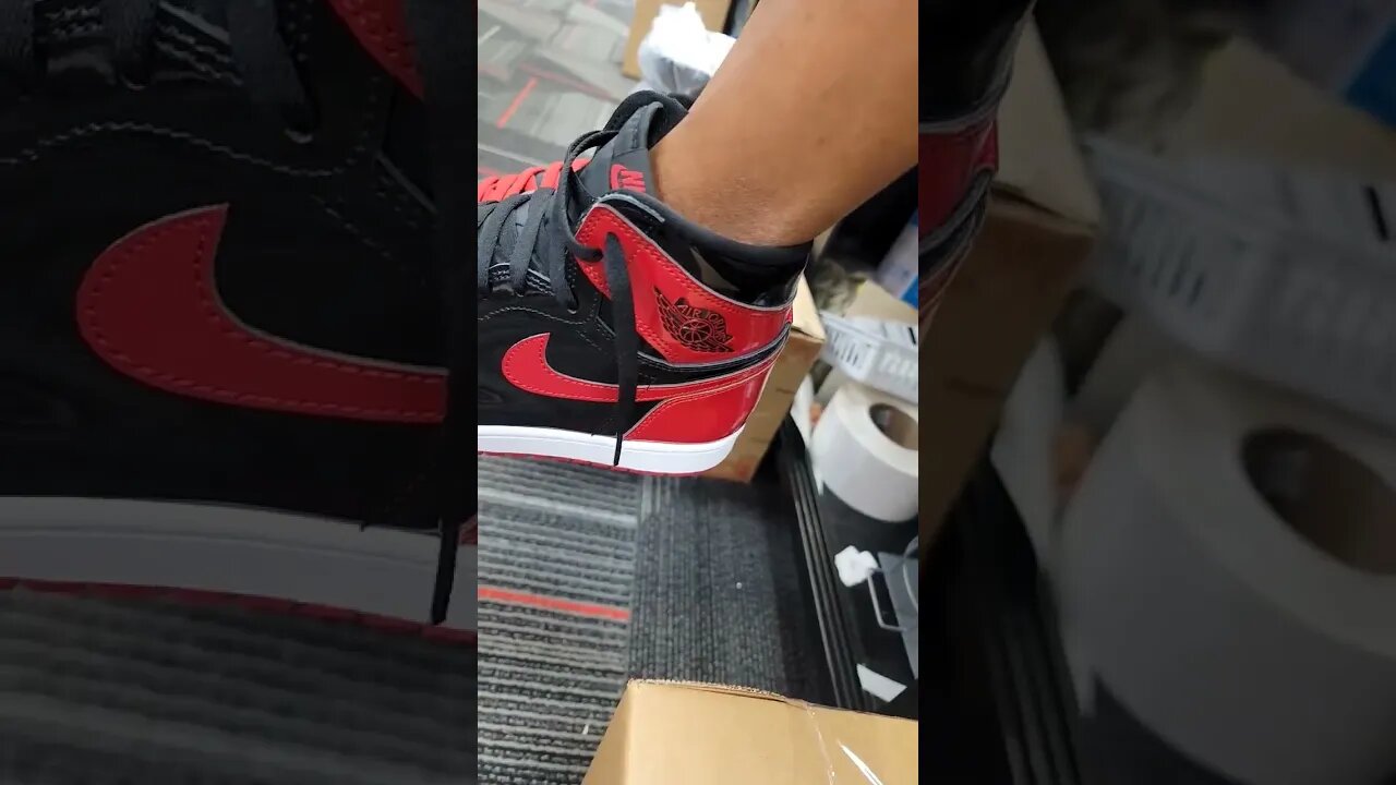 🌌It's A Jordan 1 Retro High OG Patent Bred Type Of Day🛸#jordan1 #shorts