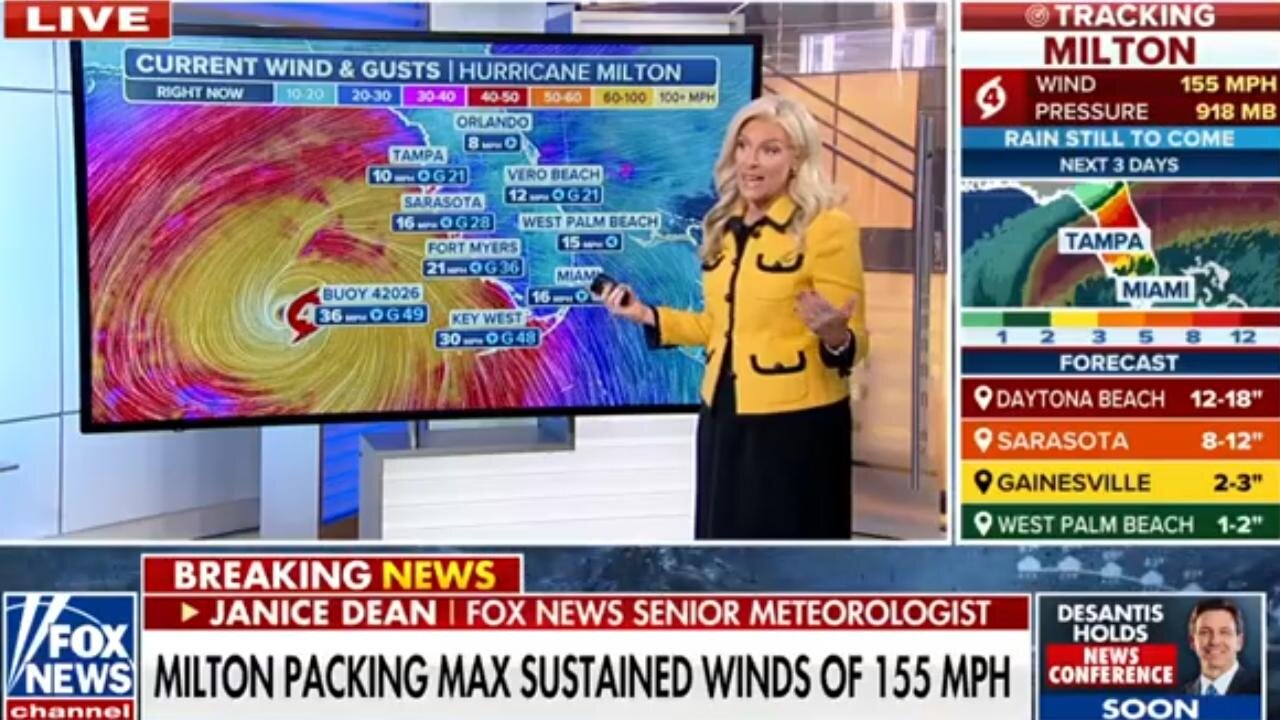 'ONCE IN A CENTURY': Hurricane Milton Barrels toward Florida w/ Unsurvivable Storm Surge - Posted 10.09.24
