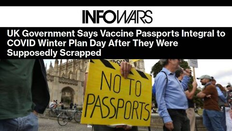 UK Government Says Vaccine Passports Integral to COVID Winter Plan