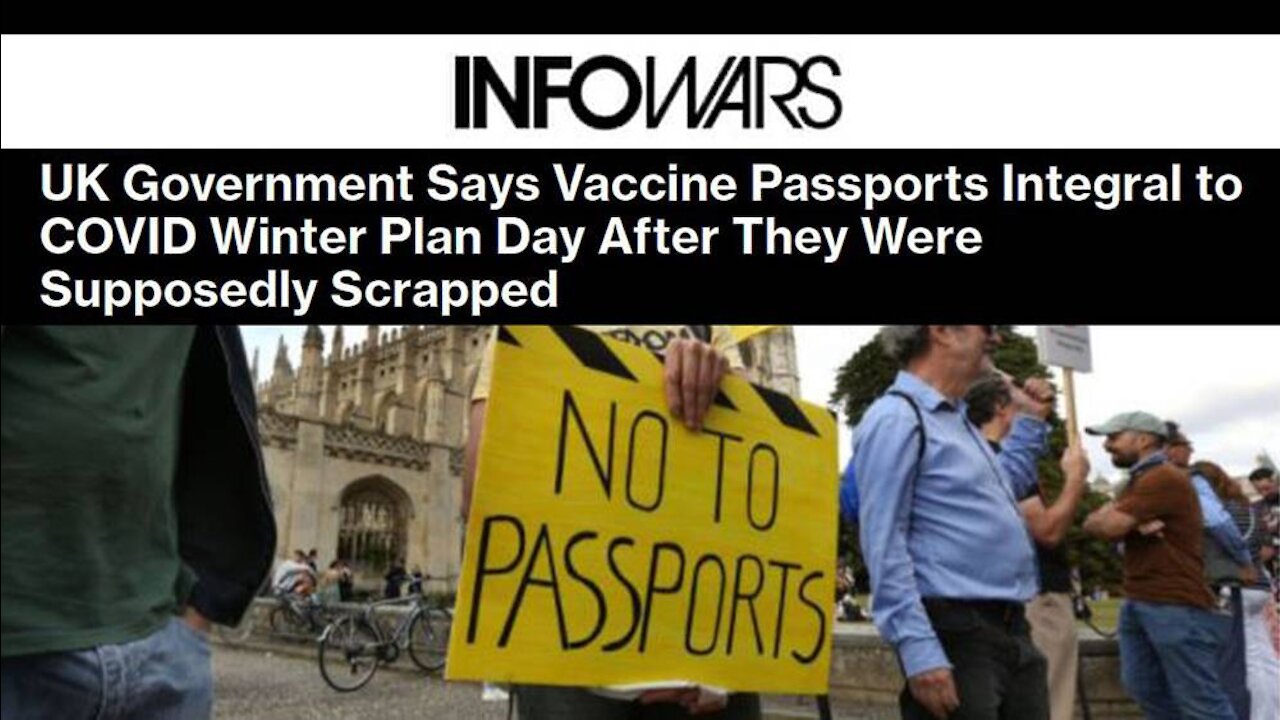 UK Government Says Vaccine Passports Integral to COVID Winter Plan