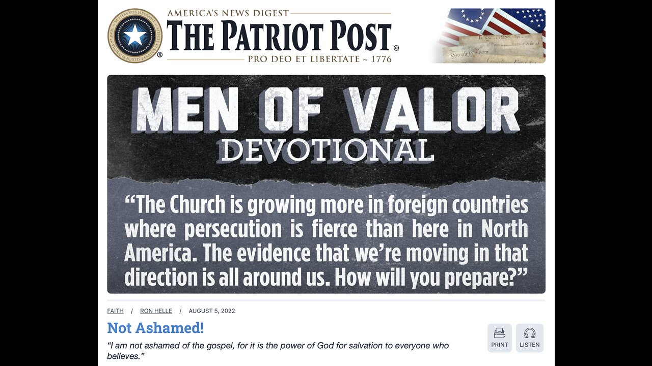 The Patriot Post Audio Edition Podcast for 8/05/22