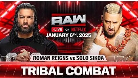 WWE Raw 21 December 2024 Highlights Roman Reigns vs. Solo Sikoa Trible Chief Combat Full Match