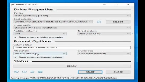 How to make a windows Bootable disk from Rufus