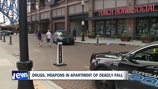 Narcotics, weapons found in connection with fatal fall at The Flats