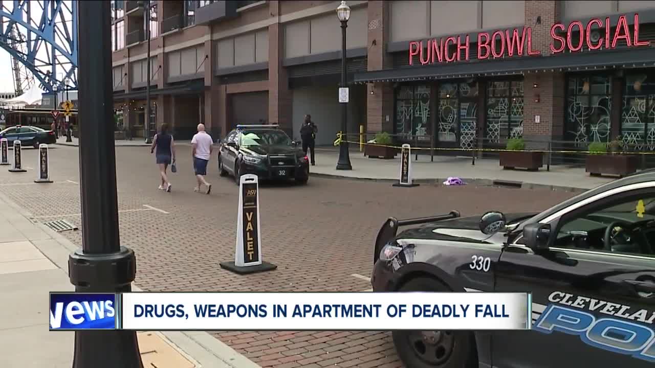 Narcotics, weapons found in connection with fatal fall at The Flats